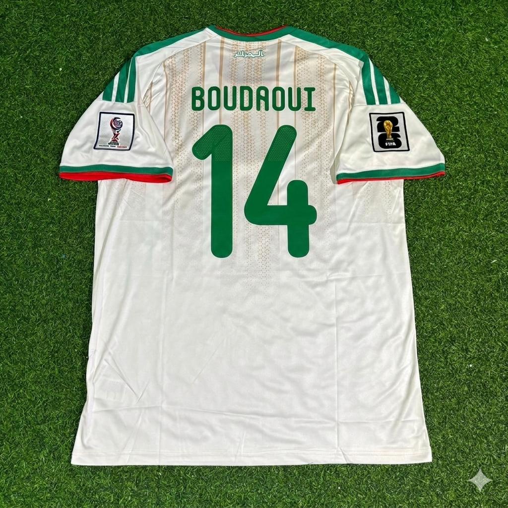 Hicham Boudaoui Algerien WM 2026 Weißes Fußballtrikot