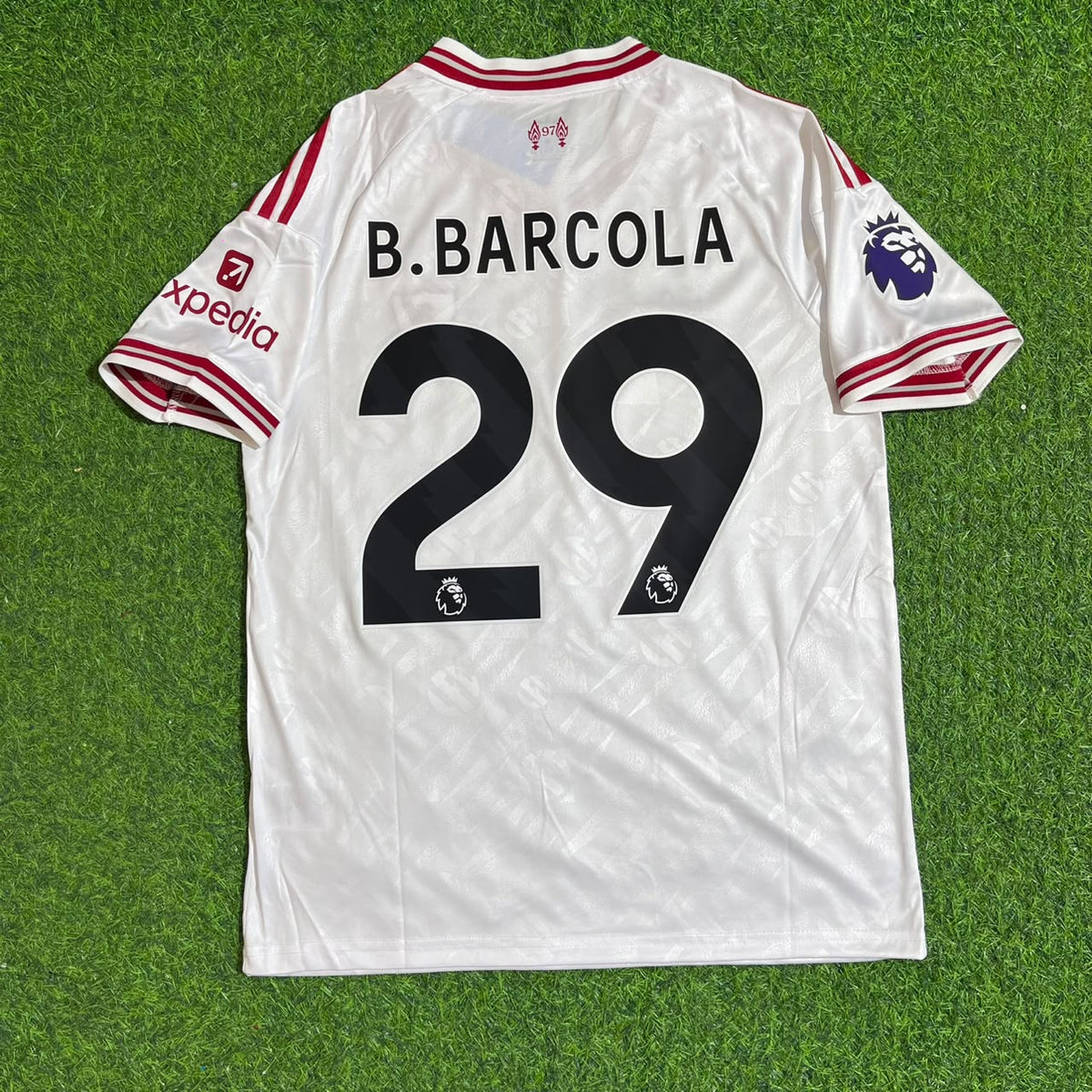 Maillot de Foot Extérieur Blanc Bradley Barcola #29 Liverpool Nouvelle Saison 2027