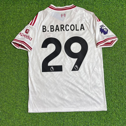 Maillot de Foot Extérieur Blanc Bradley Barcola #29 Liverpool Nouvelle Saison 2027