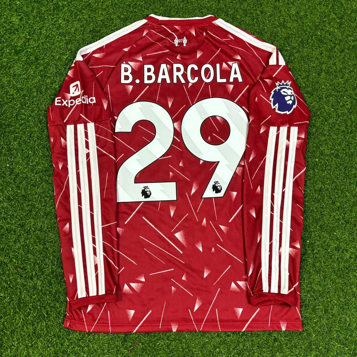 Bradley Barcola #29 Liverpool 2027 Neues Heimtrikot Langarm