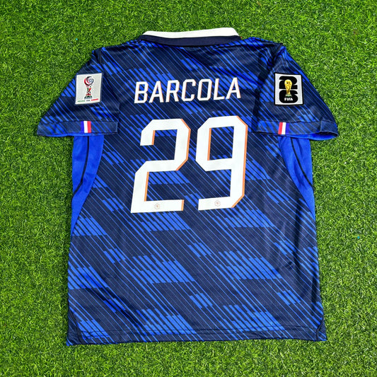 Bradley Barcola Frankreich WM 2026 Blaues Fußballtrikot
