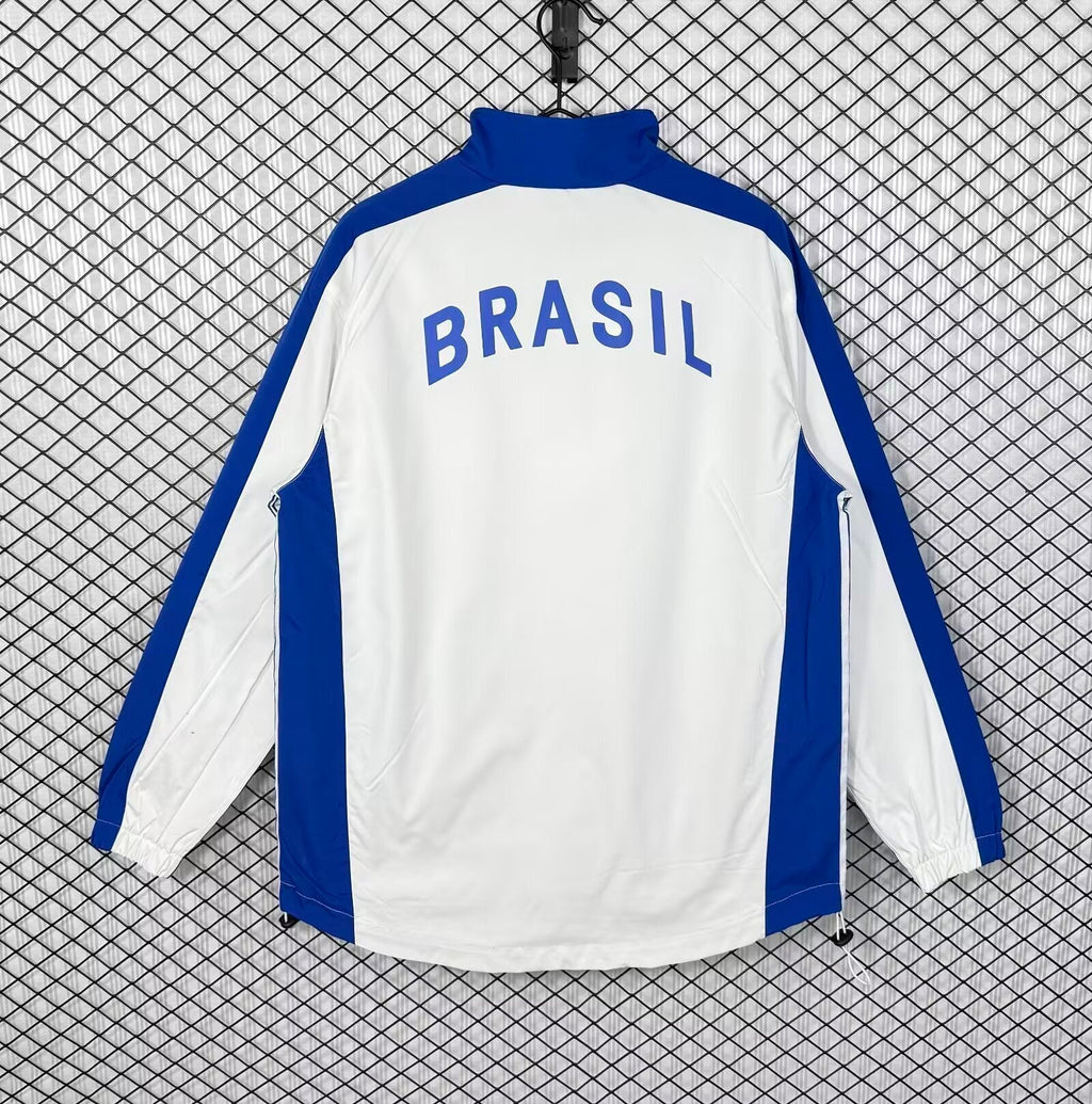 Brazil 1998 White Retro Windbreaker Jacket