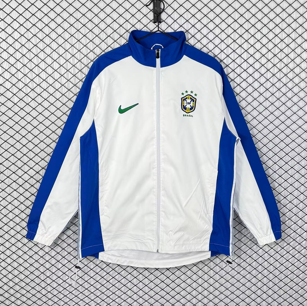 Brazil 1998 White Retro Windbreaker Jacket