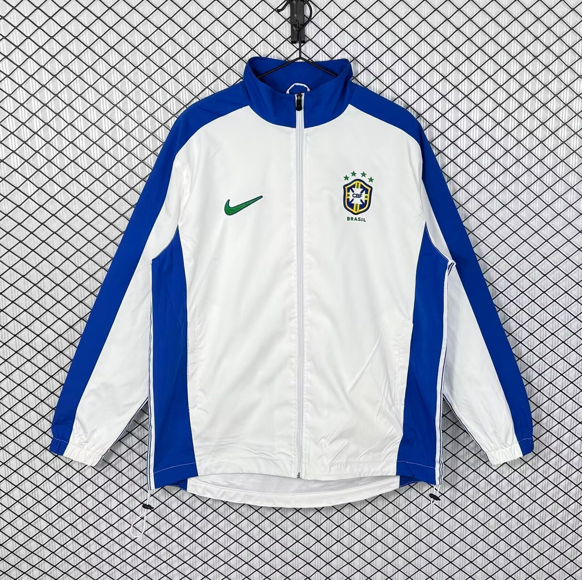 Brazil 1998 White Retro Windbreaker Jacket