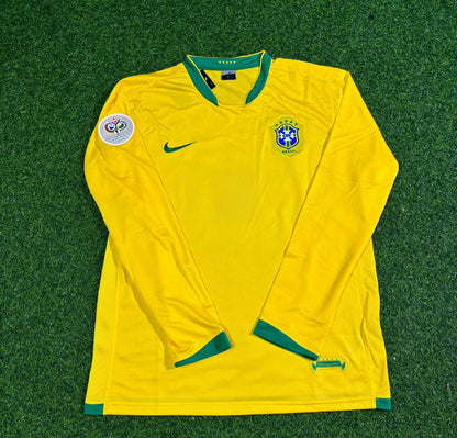 Robinho #23 Brazil 2006 World Cup Long Sleeve Football Jersey