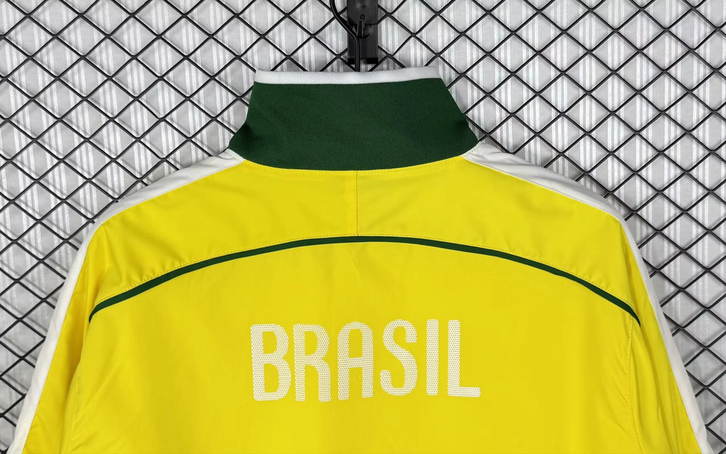 Brazil 2010/2011 Yellow Retro Windbreaker Jacket