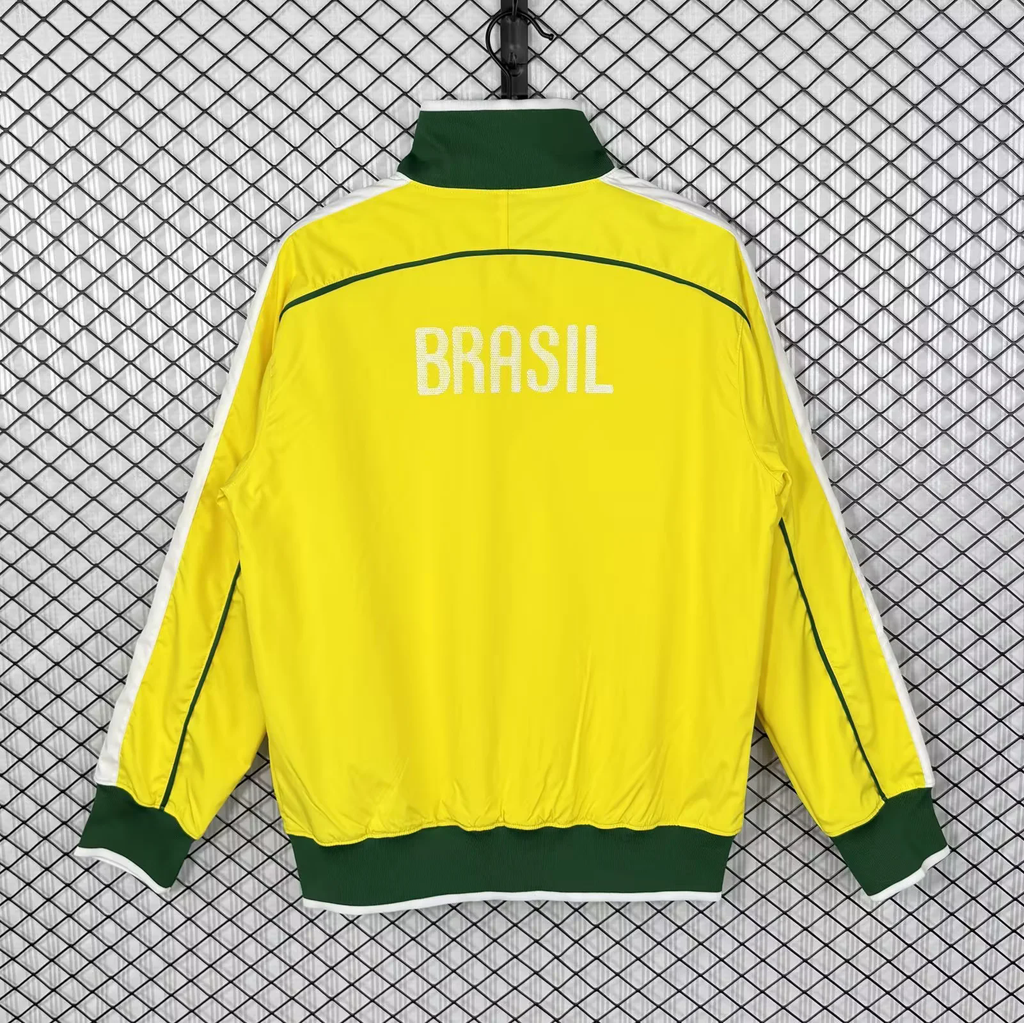 Brazil 2010/2011 Yellow Retro Windbreaker Jacket