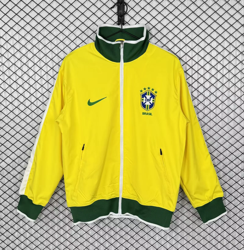 Brazil 2010/2011 Yellow Retro Windbreaker Jacket