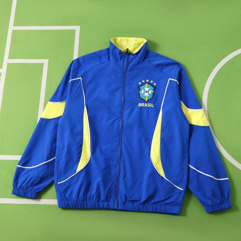 Brazil 2026 World Cup Blue Yellow Windbreaker Jacket