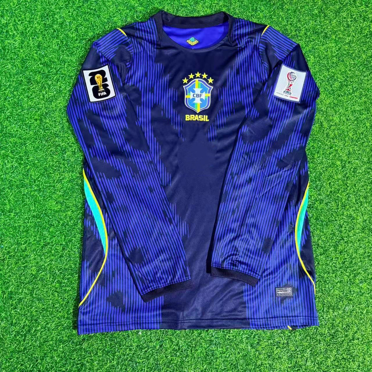 Brazil 2026 World Cup Long Sleeve Blue Away Jersey Trikot