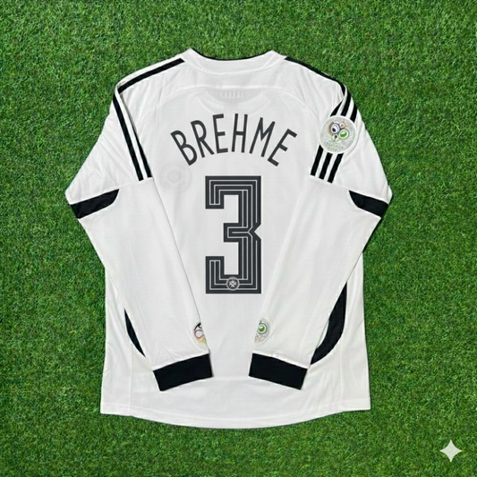 Andreas Brehme Deutschland Weltmeisterschaft Langarm Weiß Retro Fußballtrikot