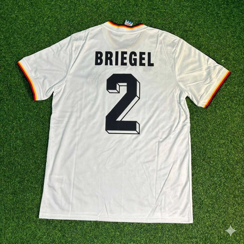 Hans-Peter Briegel #2 Deutschland 1986 Weltmeisterschaft Retro Trikot Wein
