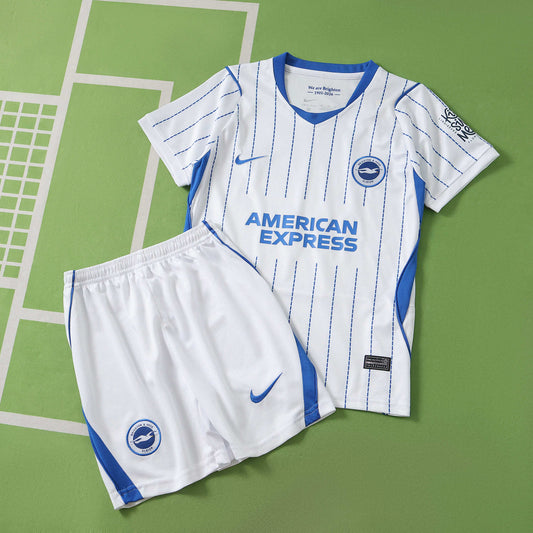 Camiseta de fútbol infantil de visitante blanca del Brighton, temporada 2026-2027