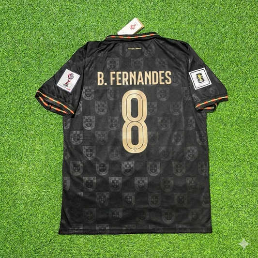 Bruno Fernandes #8 Portugal WM 2026 Schwarzes Fußballtrikot