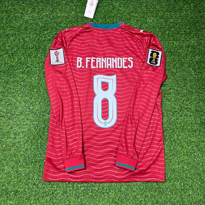Maillot de football manches longues domicile Bruno Fernandes Portugal Coupe du Monde 2026