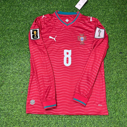 Maillot de football manches longues domicile Bruno Fernandes Portugal Coupe du Monde 2026