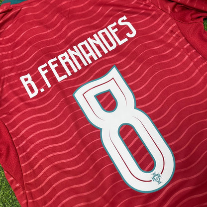 Maillot de football manches longues domicile Bruno Fernandes Portugal Coupe du Monde 2026