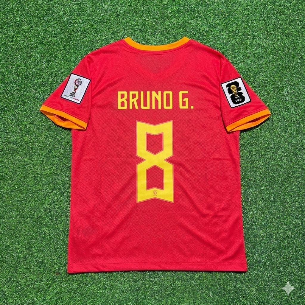 Bruno Guimarães 8# Brazil 2026 World Cup Red Jersey Trikot