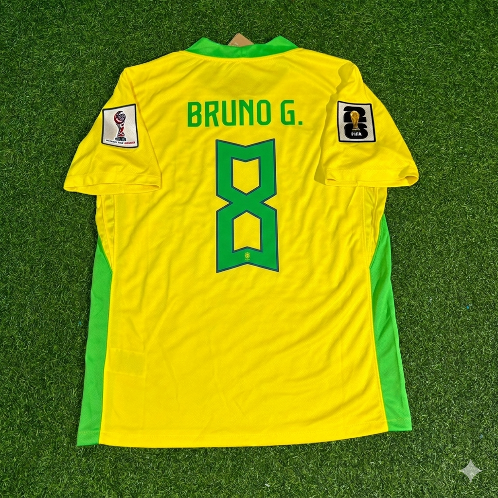 Maillot de football Bruno Guimarães Brésil Coupe du Monde 2026 Nouvelle Saison