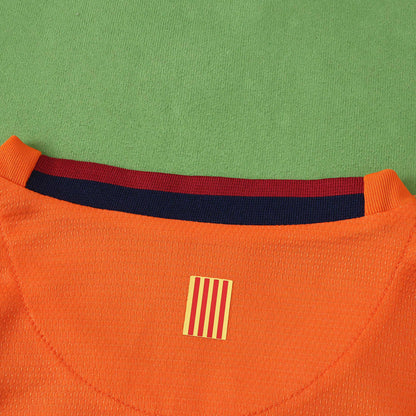 Barcelona 2012-2013 Season Kids Away Orange Retro Football Jersey Trikot Maillot