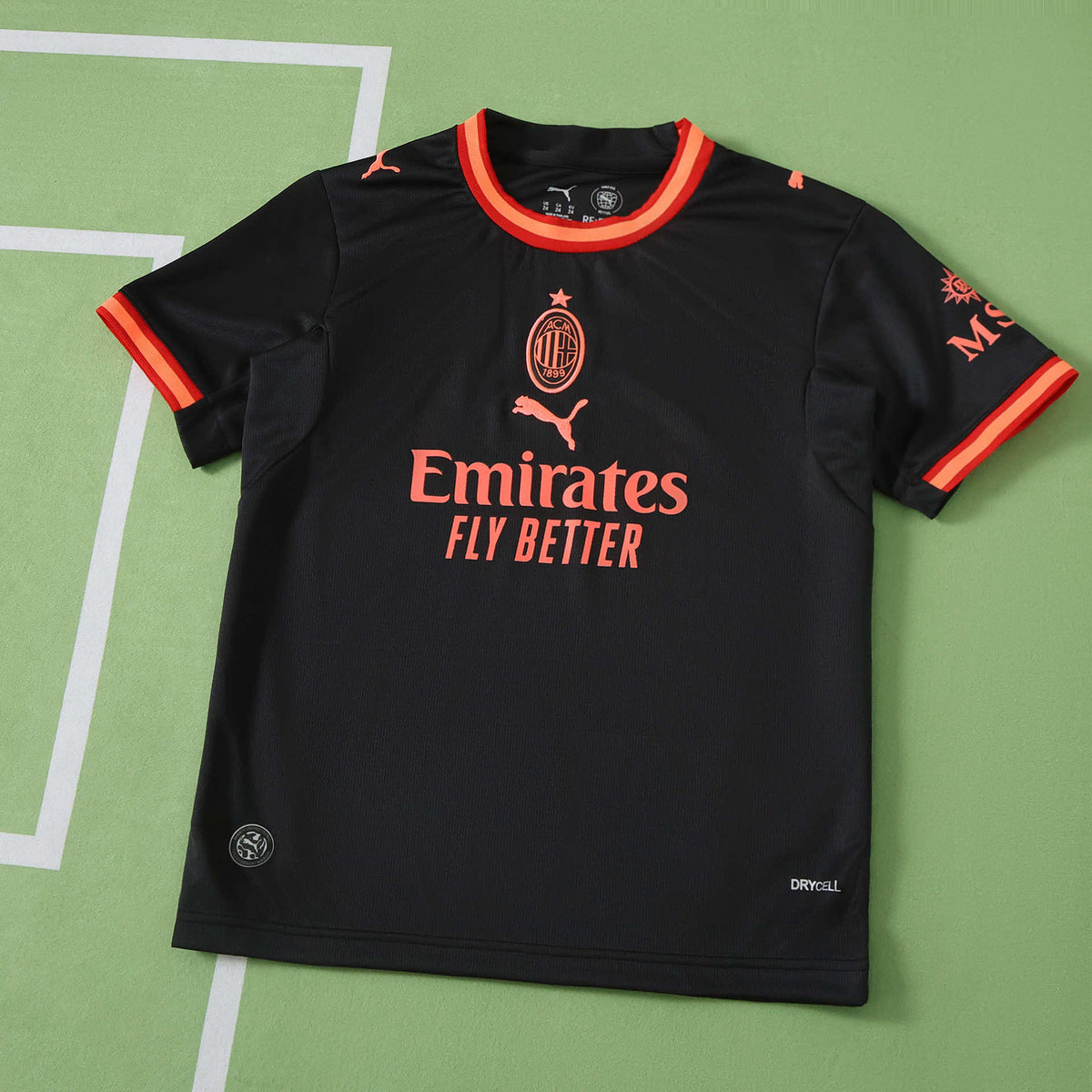A.C. Milan 2026-2027 Season Third Black Kids Football Jersey Trikot Maillot