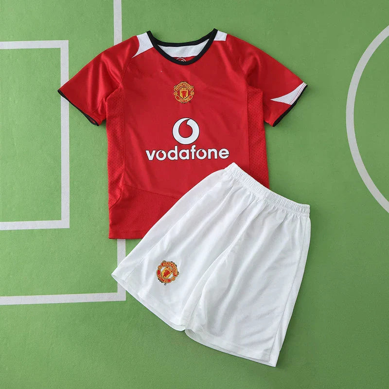 Manchester United 2005/06 Maillot Rétro Domicile Enfant