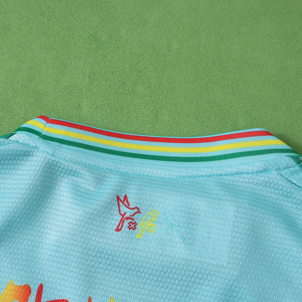 Bob Marley Special Edition Commemorative Cyan Retro Jersey Maillot