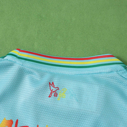 Bob Marley Special Edition Commemorative Cyan Retro Jersey Maillot