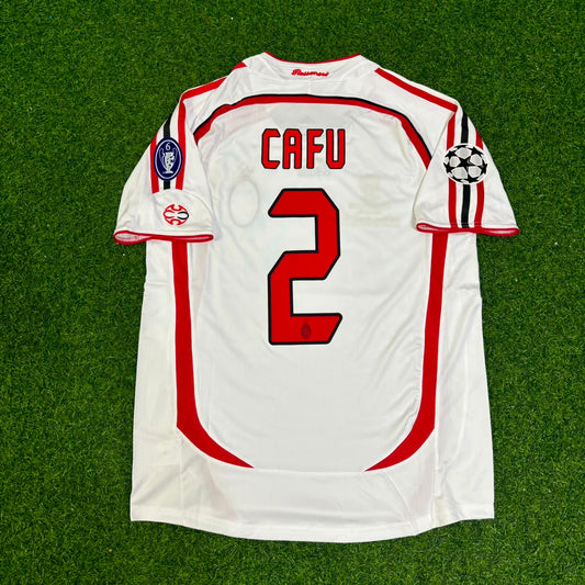 Cafu Milan 2007 CL Finale Weiß Retro Fußball Trikot
