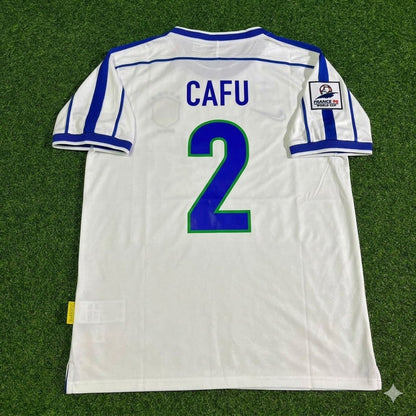 Cafu #2 Brazil 1998 World Cup Retro Football Jersey