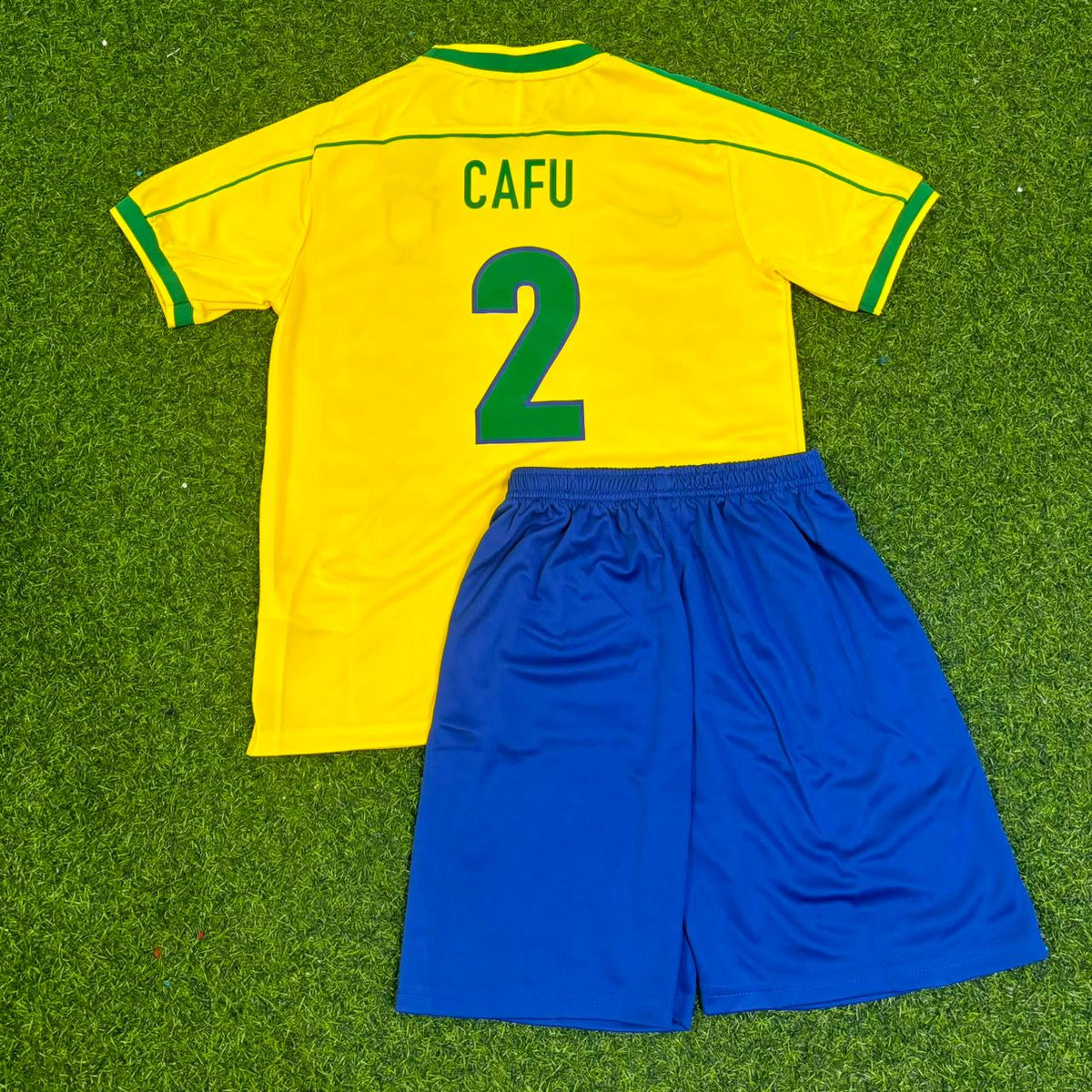 Cafu #2 Brasilien WM 2002 Retro Kinder Fußballtrikot Trikot Maillot Enfant Fußballtrikot