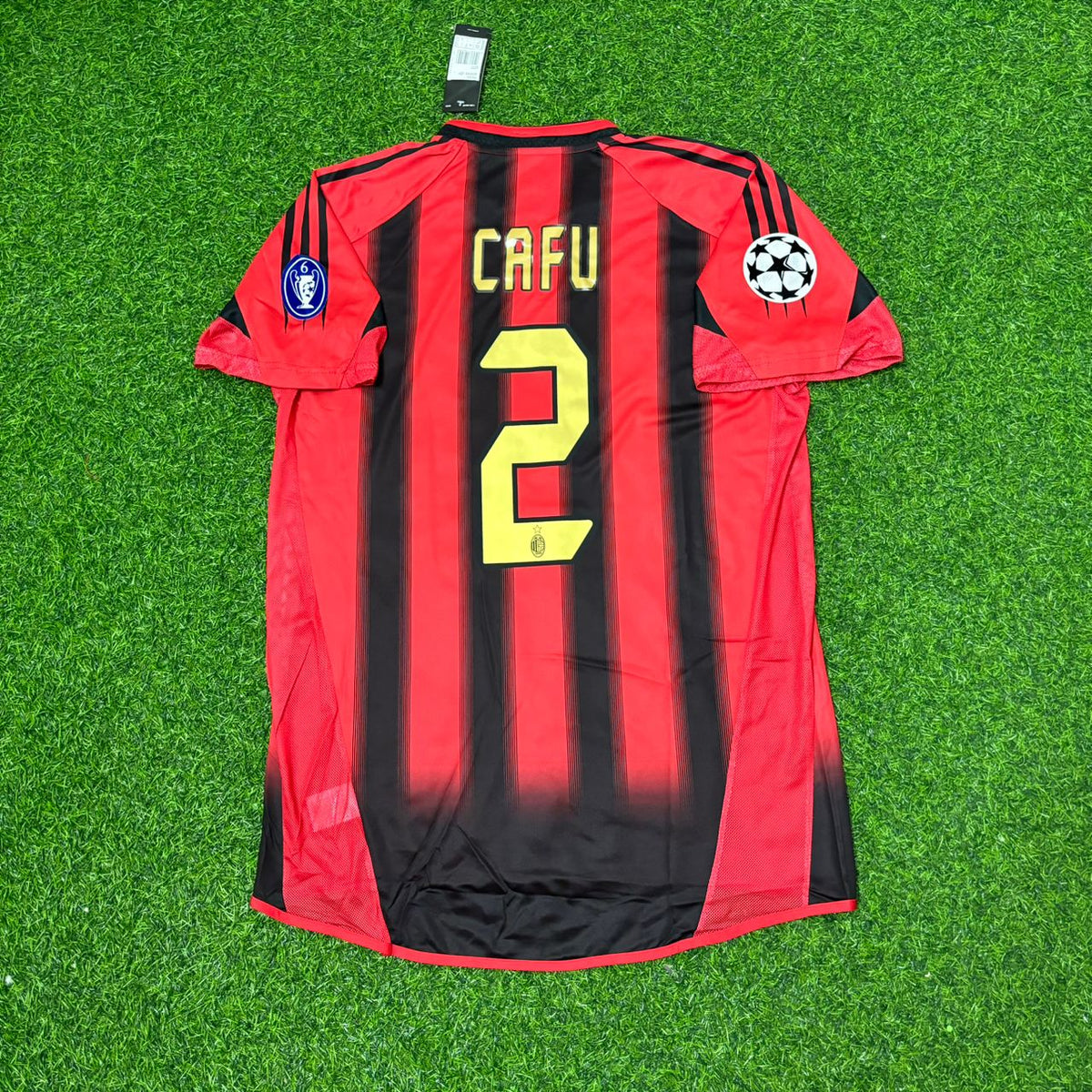 Cafú – Milan 2003/2004 Camiseta Retro Local Roja y Negra Trikot Maillot