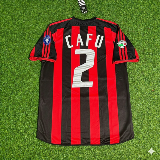 AC Milan 2003/04 Home Retro Football Jersey – Cafu