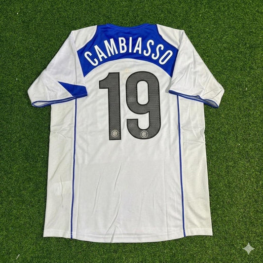 Maillot de foot rétro blanc Esteban Cambiasso Inter Milan 2004-2005