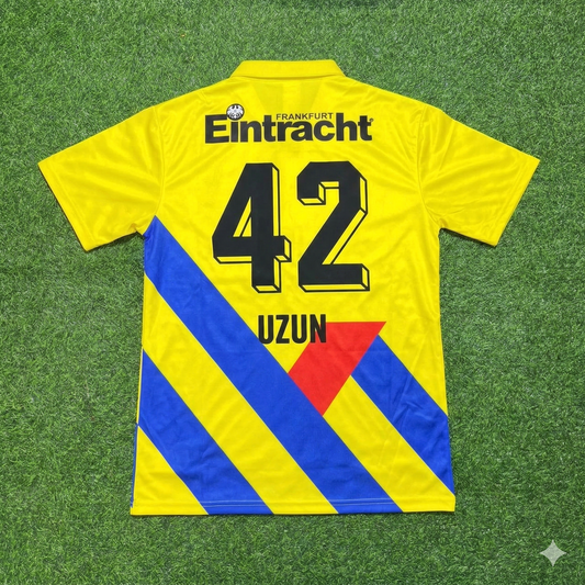 Can Uzun Eintracht Frankfurt Retro Yellow Football Jersey