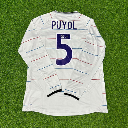 Maillot Rétro de Football Carles Puyol #5 Barcelone 2003 2004 Extérieur Manches Longues