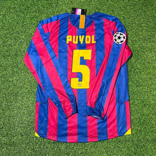 Camiseta de fútbol retro de Carles Puyol Barcelona 2006 Final