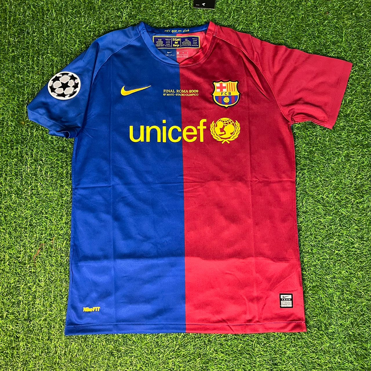 Carles Puyol 5 – Barcelona 2009 UEFA Champions League Final Retro Kit Jersey – | Trikot | Maillot Soccer Shirt