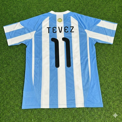Carlos Tevez 11- 2010 World Cup Argentina Retro Jersey
