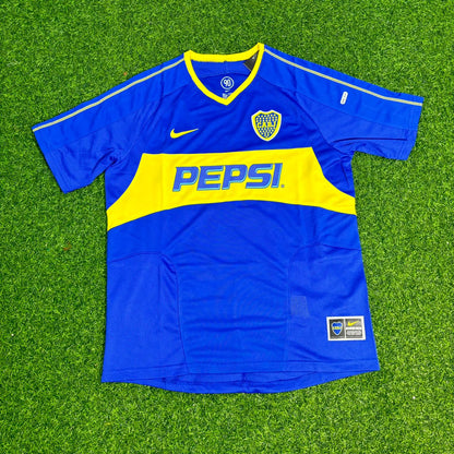 Martin Palermo Boca Juniors 2003 2004 Retro Jersey Maillot Trikot Maglia Soccer Shirt