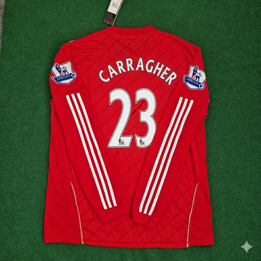 Liverpool 2010/12 Long Sleeve Red Retro Jersey – Jamie Carragher