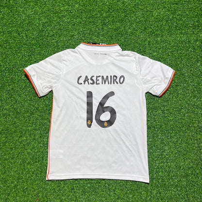 Casemiro #16 Real Madrid 2014 Champions League Final Kids Retro Kit