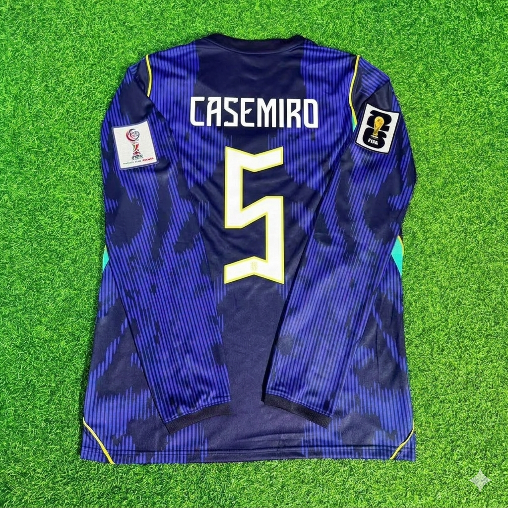 Casemiro 5# Brazil 2026 World Cup Sleeve Blue Away Jersey Trikot