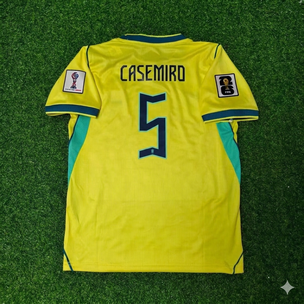 Casemiro #5 Brasilien 2026 WM Gelbes Heimtrikot