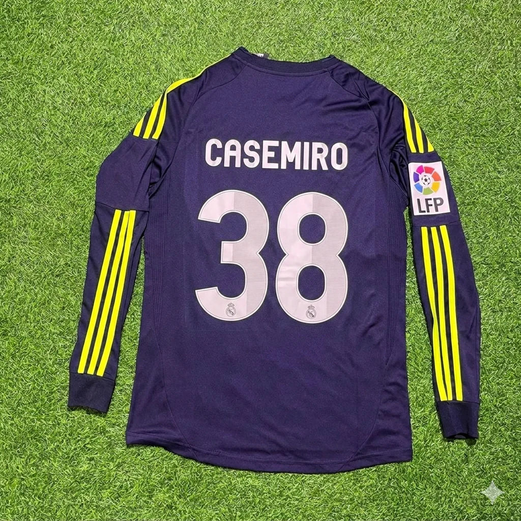 Casemiro 38- Real Madrid 2012/2013 Away Long Sleeve Football Jersey