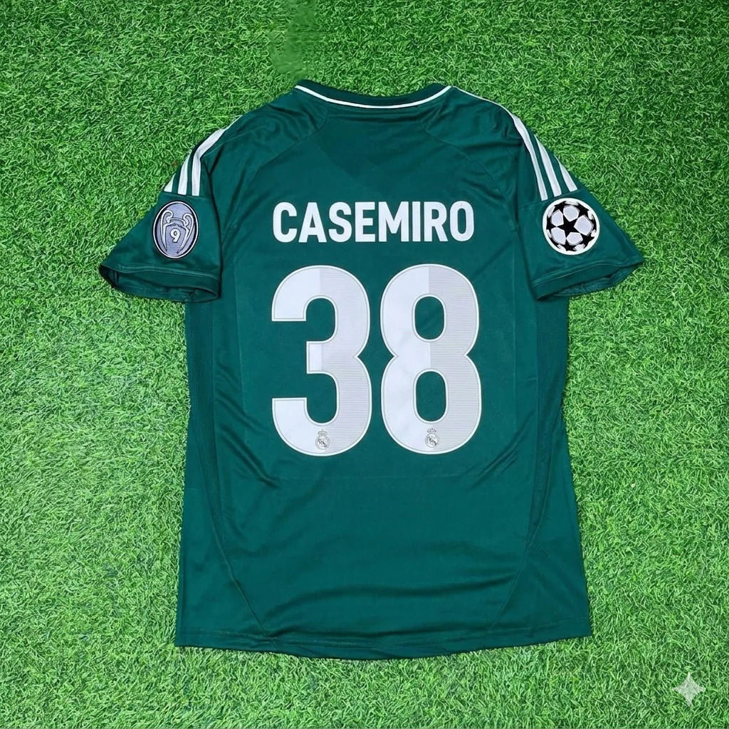 Casemiro #38 Real Madrid 2012-2013 Champions League Green Jersey Soccer Shirt