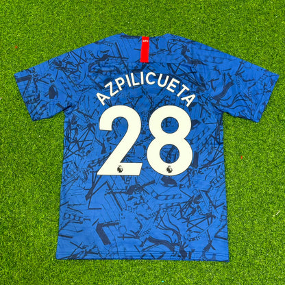 César Azpilicueta n° 28 Chelsea 2019 2020 Maillot de football rétro bleu Trikot Maglia