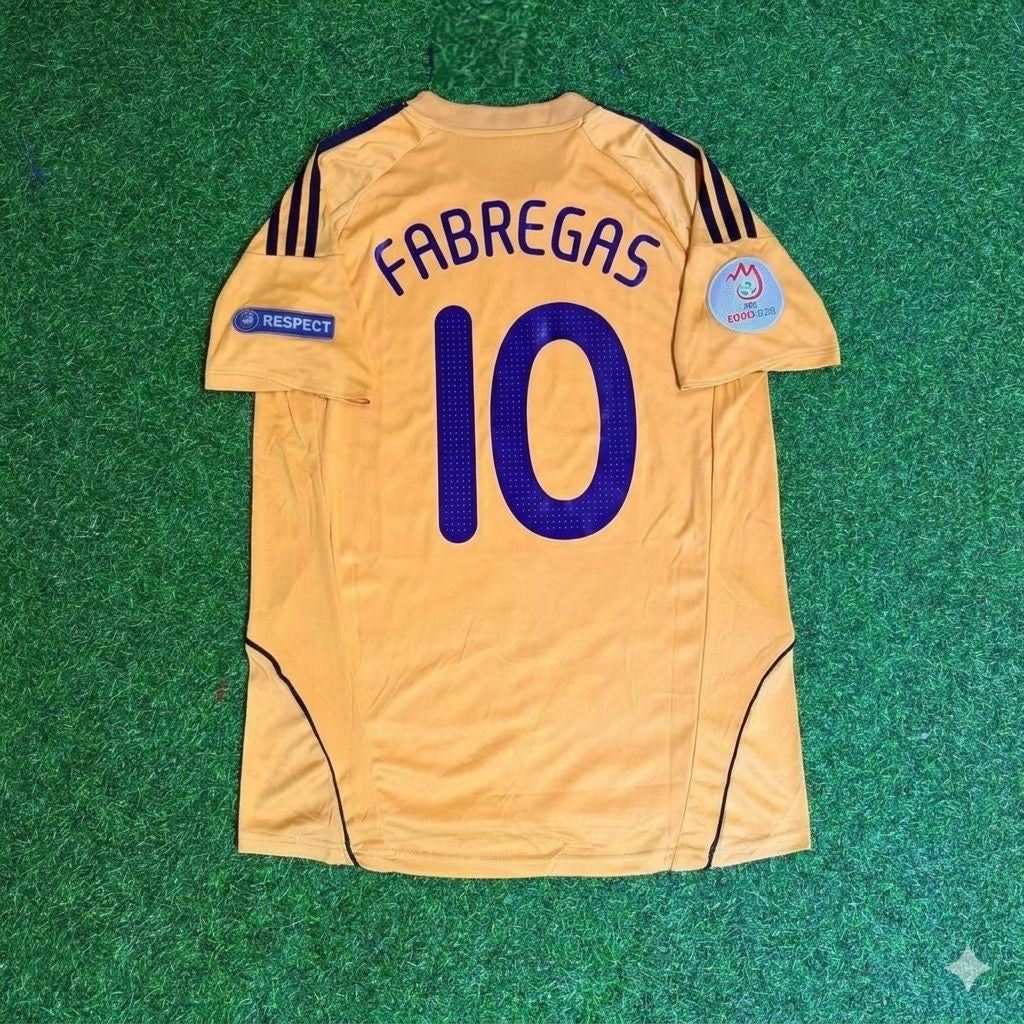 Cesc Fabregas 10- Spain EURO 2008 Retro Football Jersey