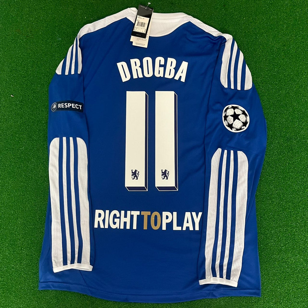 Didier Drogba Chelsea Champions League 2012 München Finale Retro Langarmtrikot