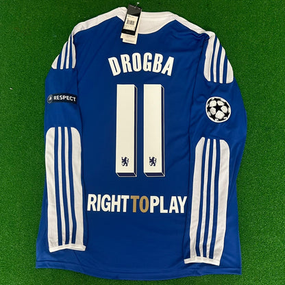 Didier Drogba Chelsea Champions League 2012 München Finale Retro Langarmtrikot